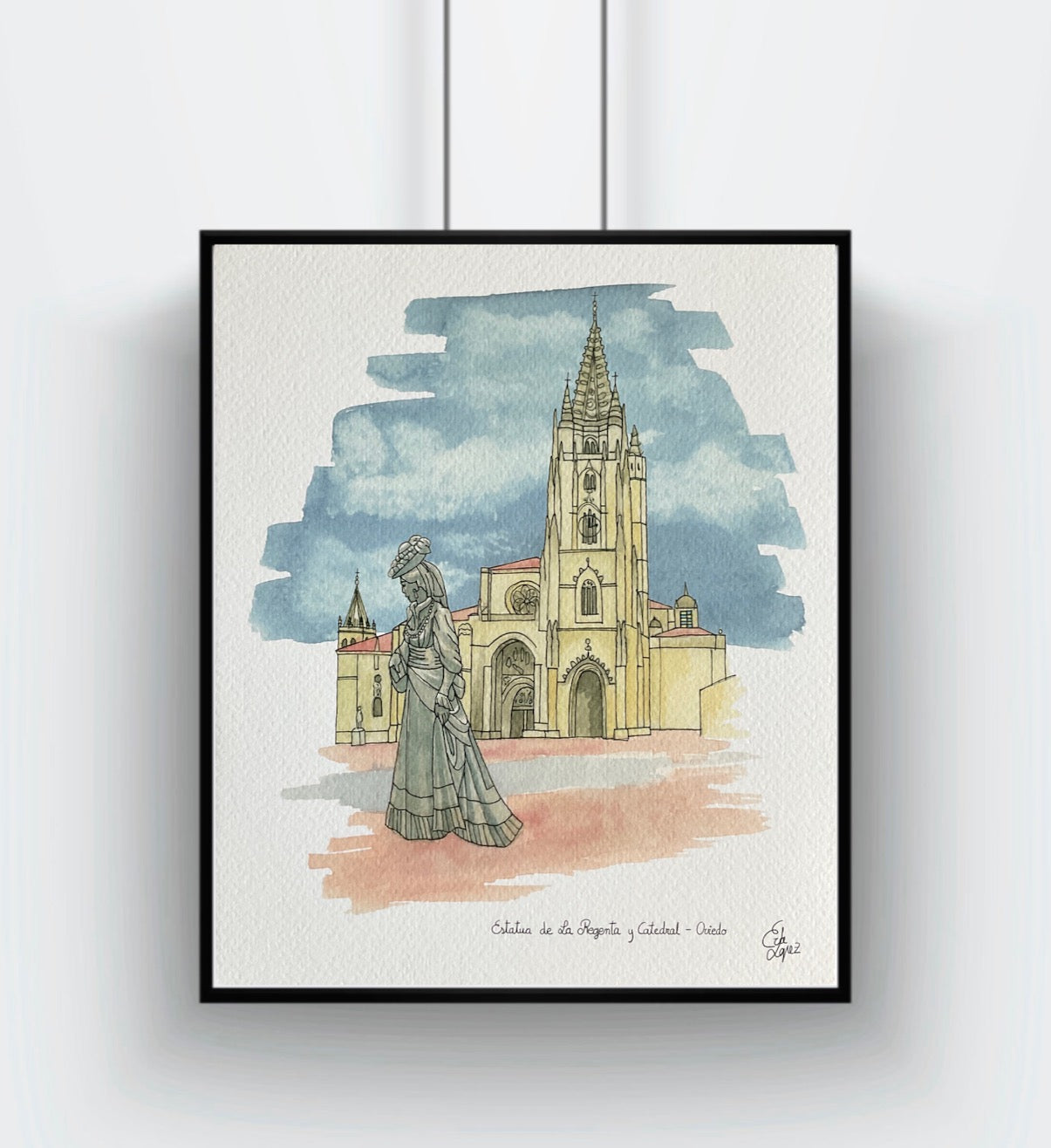 Lámina de la Catedral de Oviedo