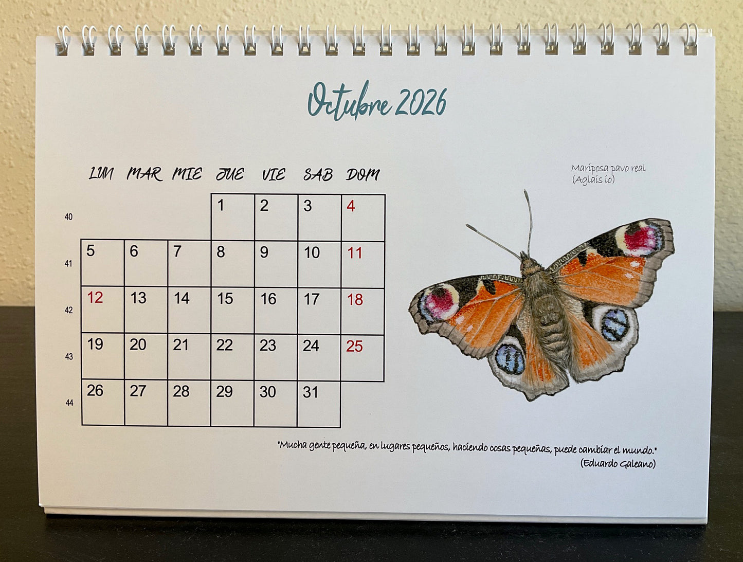 Calendario de mesa 2026