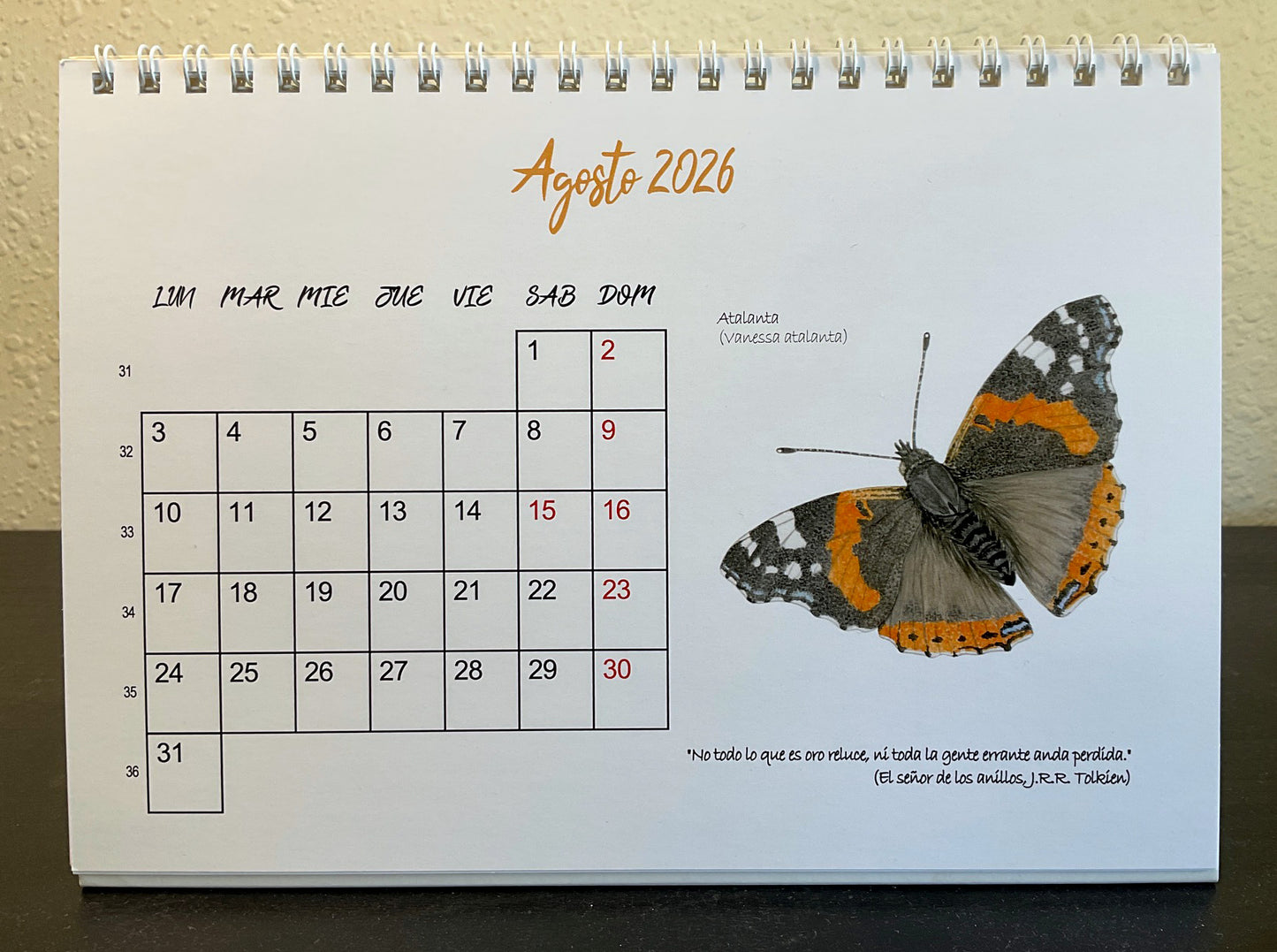 Calendario de mesa 2026