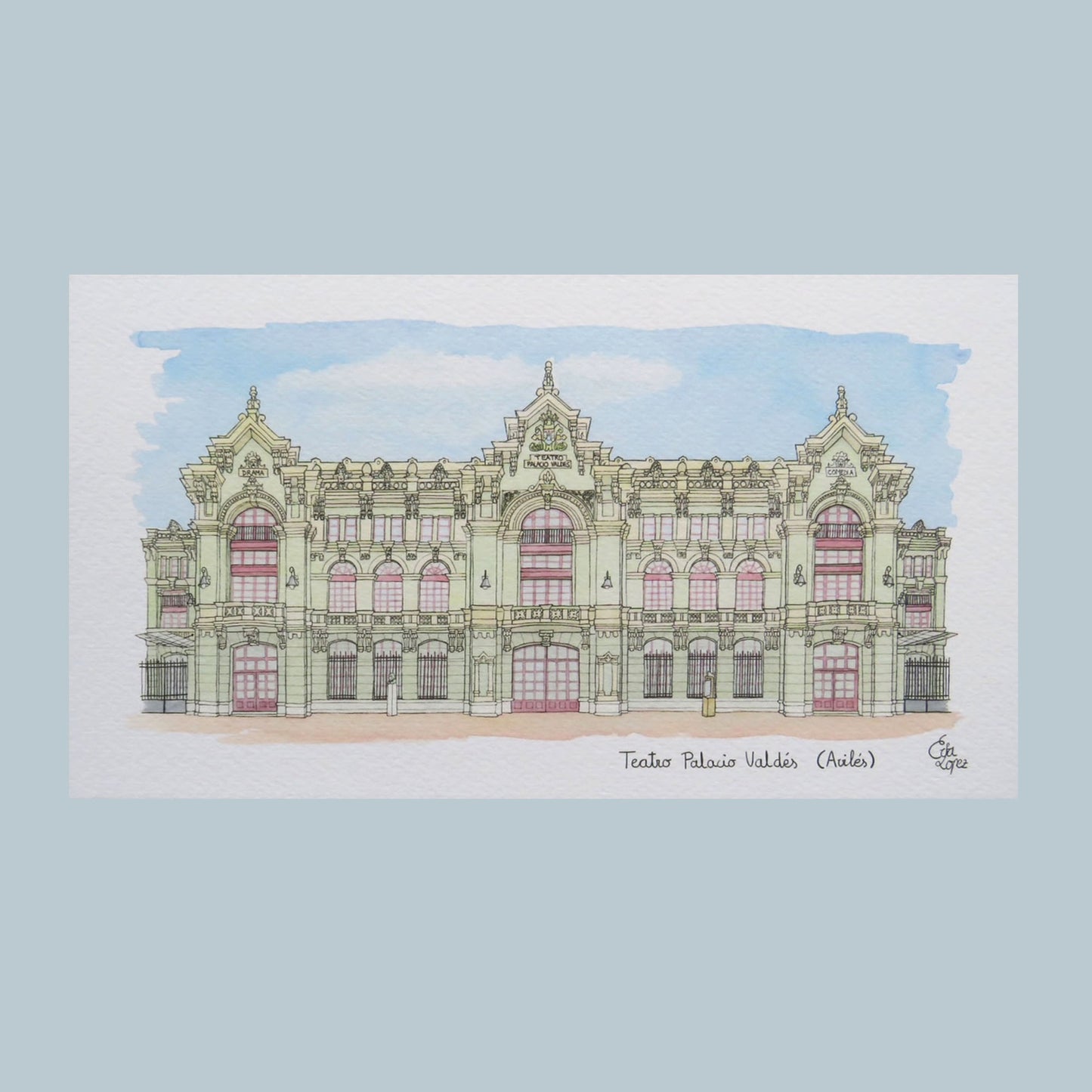 Lámina de Teatro Palacio Valdés (Avilés)